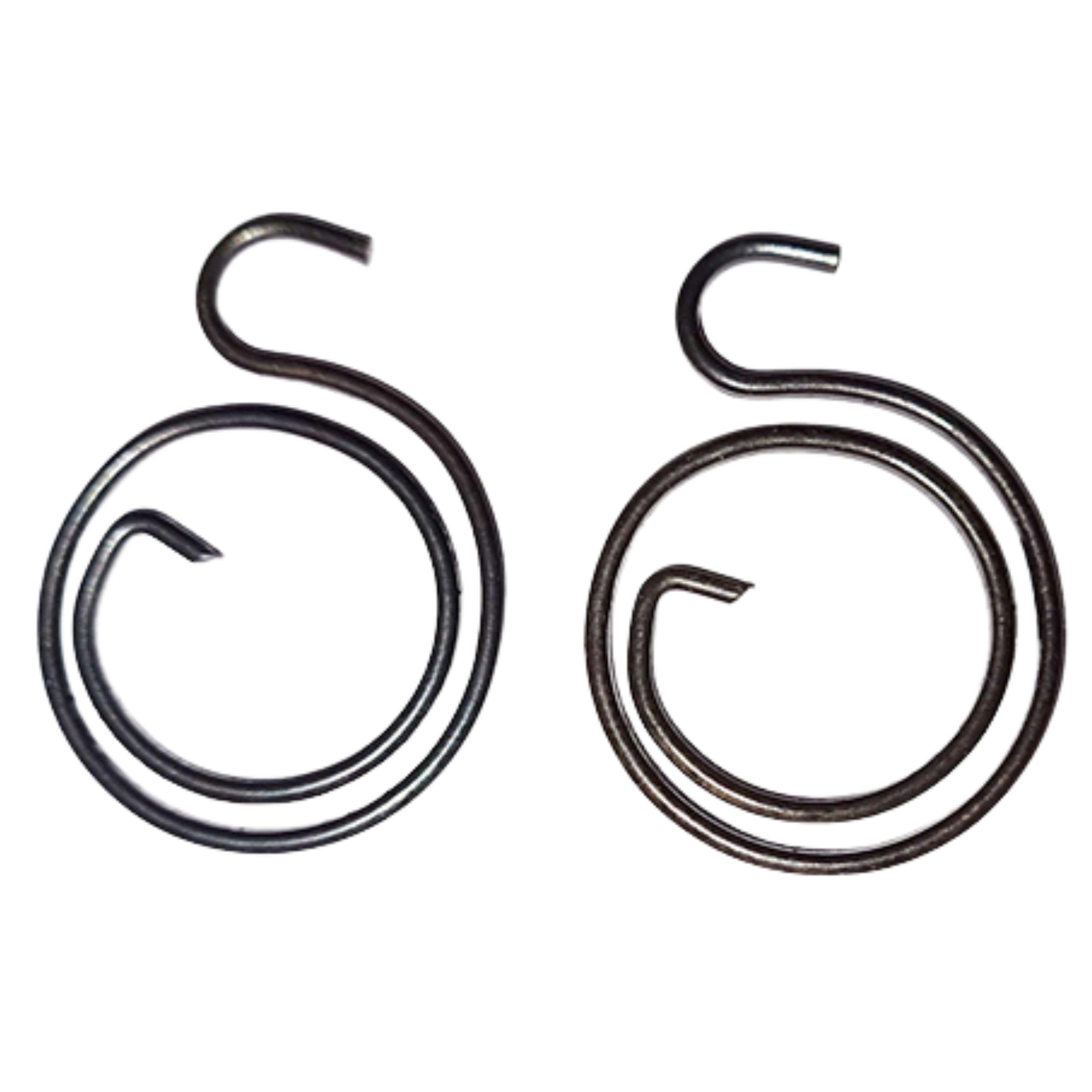 door handle spring heavy black metal set of 2