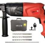 IBELL Rotary Hammer Dril RH20-25, 500W, Copper Armature, SDS Plus Chuck 20mm, 850 RPM, Impact Energy 1.5J, 2 Functions with Vibration Control (Red)