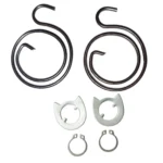 door handle spring heavy black metal complete set set of 2
