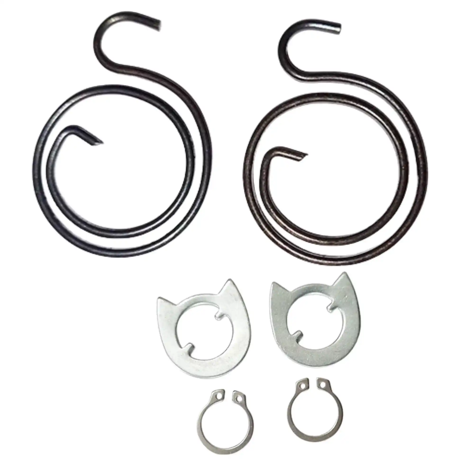 Door Handle Spring Heavy Black Metal Complete Set - Image 1 door handle spring heavy black metal complete set set of 2