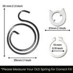 door handle spring heavy black metal complete set - view 2
