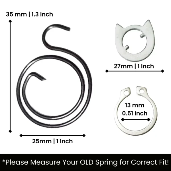door handle spring heavy black metal complete set - view 2
