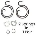 door handle spring heavy black metal complete set - view 6