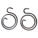 door handle spring heavy black metal set of 2