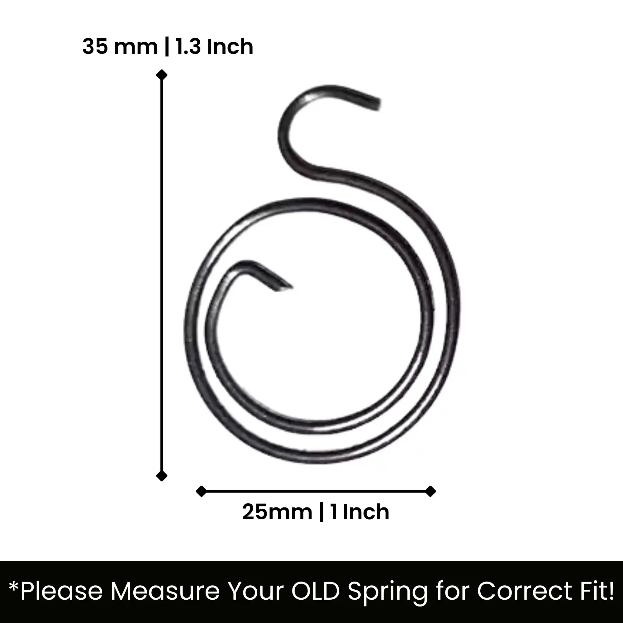 door handle spring heavy black metal - view 2